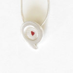 Jewellery sterling silver and resin necklace declaration of love
