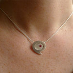 Jewellery sterling silver and resin necklace declaration of love