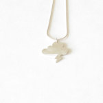Lightning cloud necklace in sterling silver