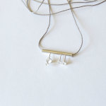 Jewellery minimalist long necklace in sterling-silver