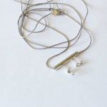 Jewellery minimalist long necklace in sterling-silver