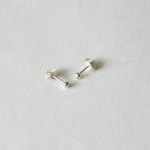 Sterling silver ball stud earrings