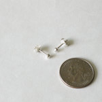 Sterling silver ball stud earrings