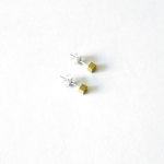 Sterling silver and brass stud earrings