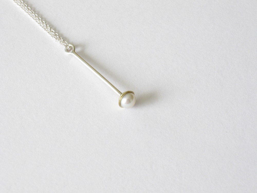 Julie Mineau – Jeweler | Sterling silver, brass and pearl necklace, no ...