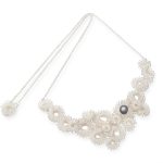 Sterling silver and pearl necklace, one of a kind