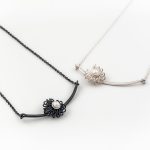 Oxidized silver necklace, no.609b Silver necklace, no.609